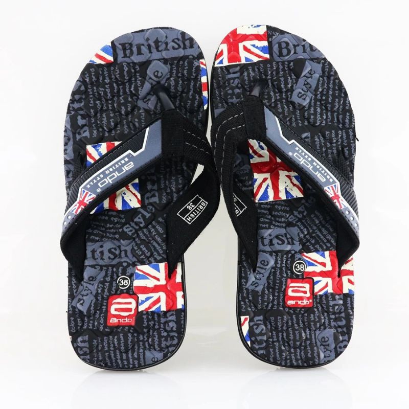 SANDAL ANDO BRITISH PRIA - SANDAL JAPIT PRIA MOTIF ENGLAND