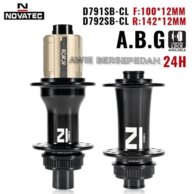 Hub freehub NOVATEC 24 hole center lock TA 12x100 12x142 CL thru axle 12 x 100 12 x 142