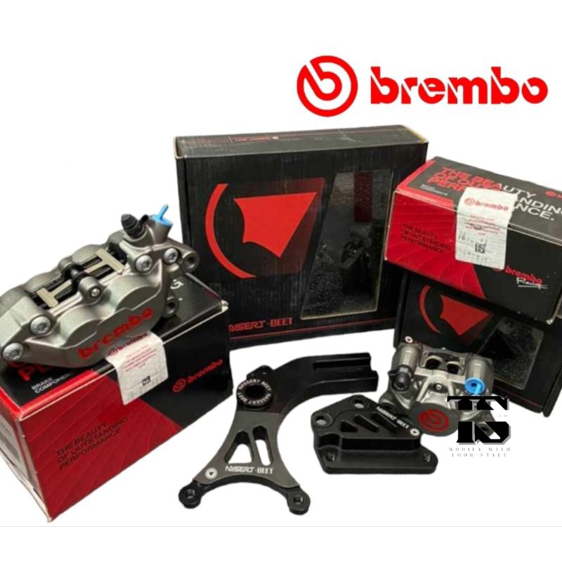 Kaliper Brembo CBR250RR Non ABS Depan Belakang 4 Piston 2 Piston Depan Belakang Original Brembo