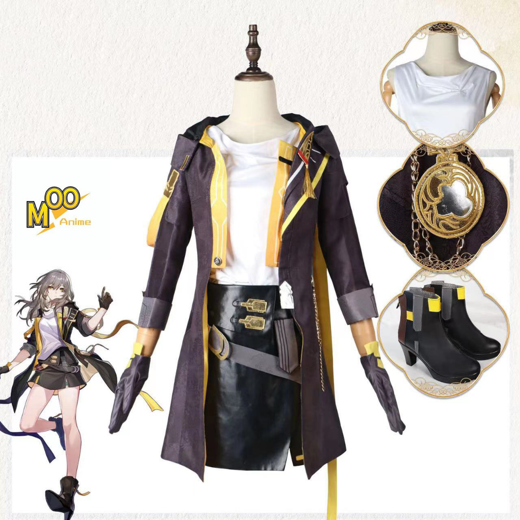 Honkai: Star Rail cosplay costume female Trailblazer Stelle cosplay Set and wig and shoes