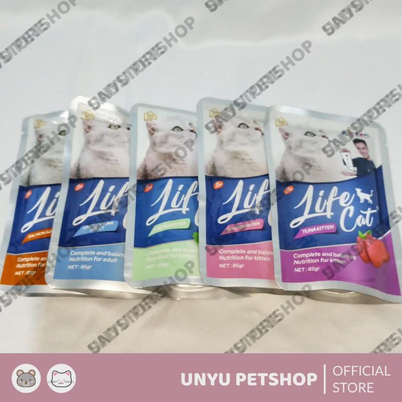 LIFE CAT WET FOOD POUCH MAKANAN BASAH KUCING BAIM WONG