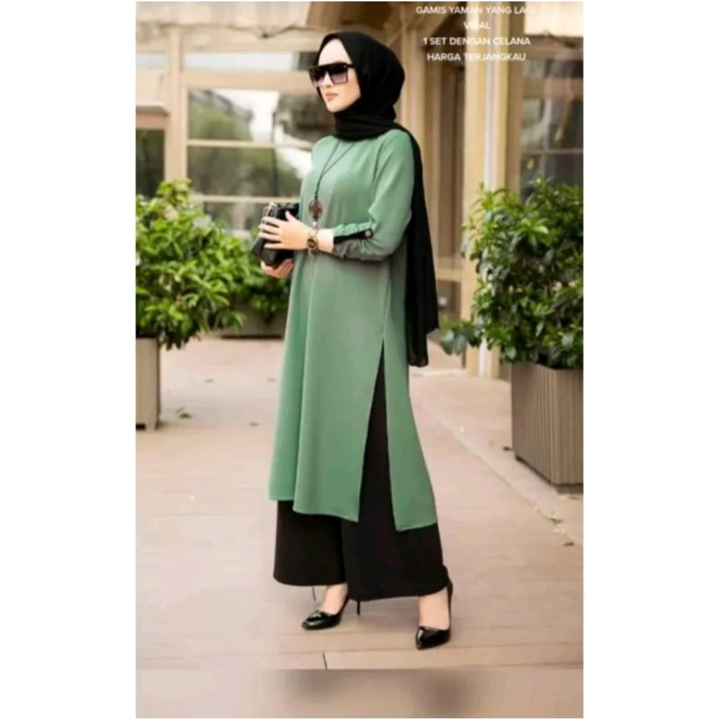 DISKON SETELAN TERBARU KANAYA 2023 BUSU/SETELAN TUNIKI/one set wanita/baju atasan wanita terbaru/PRO