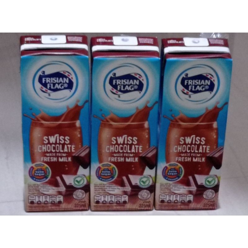 

FRISIAN FLAG SWISS CHOCOLATE FRESH MILK 225ML 3pics