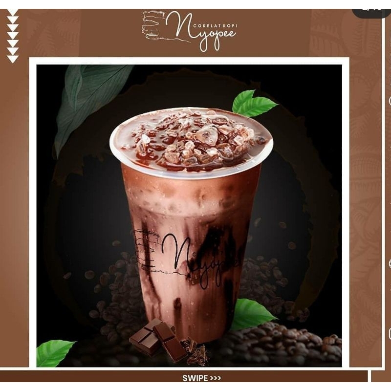 

paket tanpa gerobak es kopi susu kekinian custom kak nia