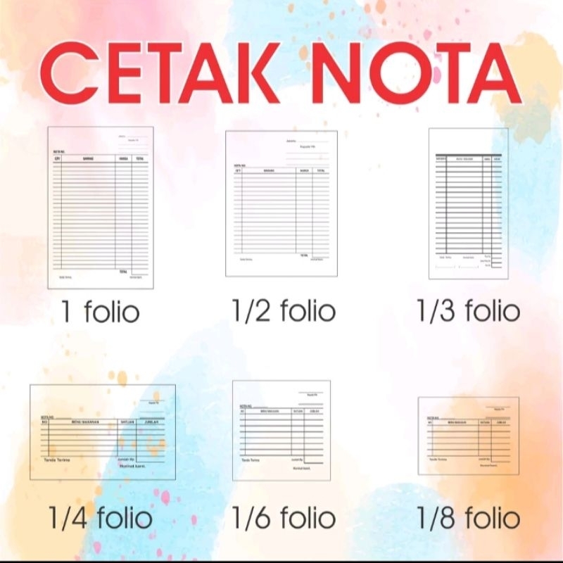 

NOTA CUSTOM 2 PLY ISI 100 LEMBAR @50 SHET