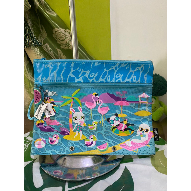 

smiggle pencil case pouch ocean bluebpreloved keren