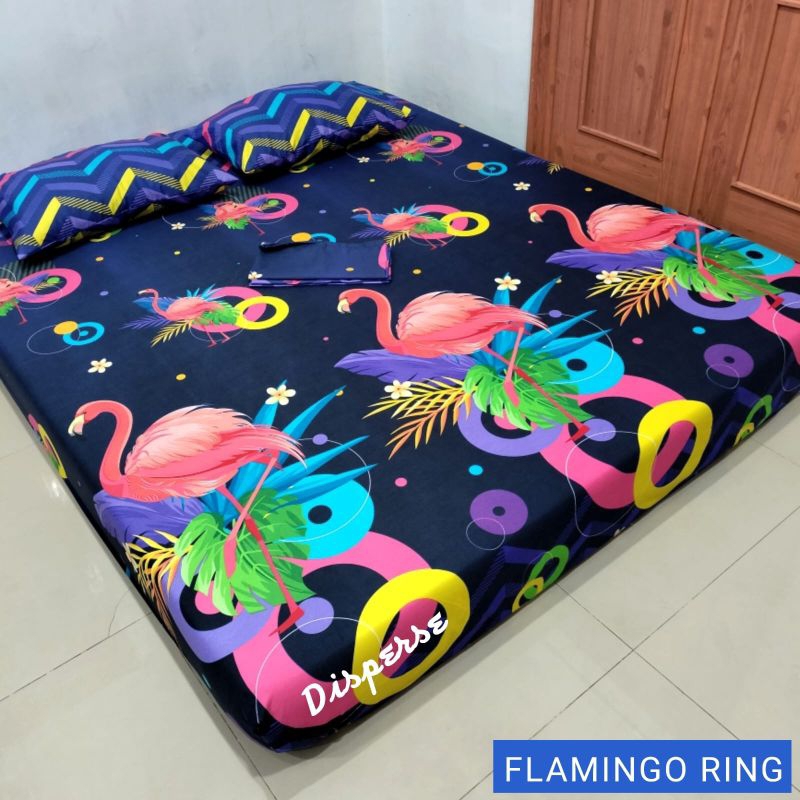 Sprei Homemade Terbaru Bahan Adem Motif Flamingo Ring