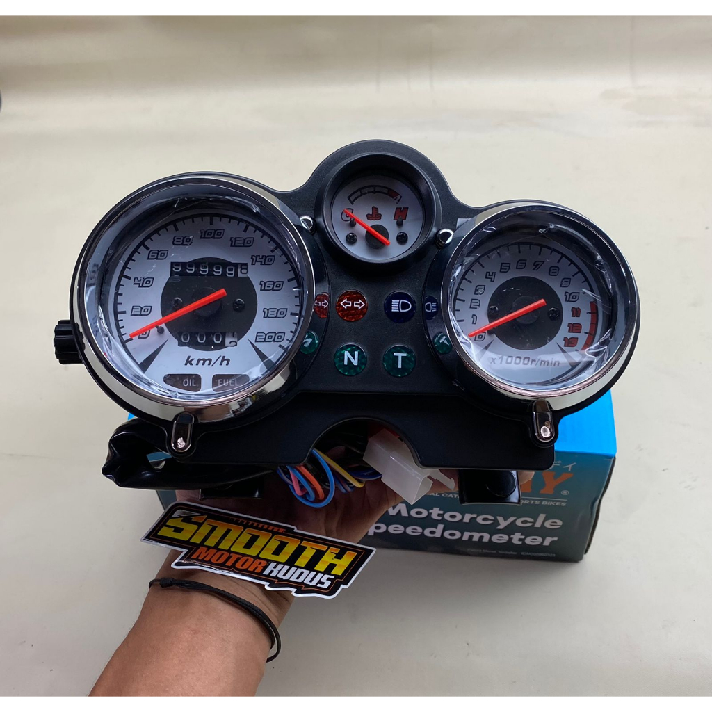 SPIDOMETER NINJA SS IMPORT SPEEDOMETER KAWASAKI NINJA R RR S KILOMETER ODOMETER CUSTOM TIGER MEGAPRO