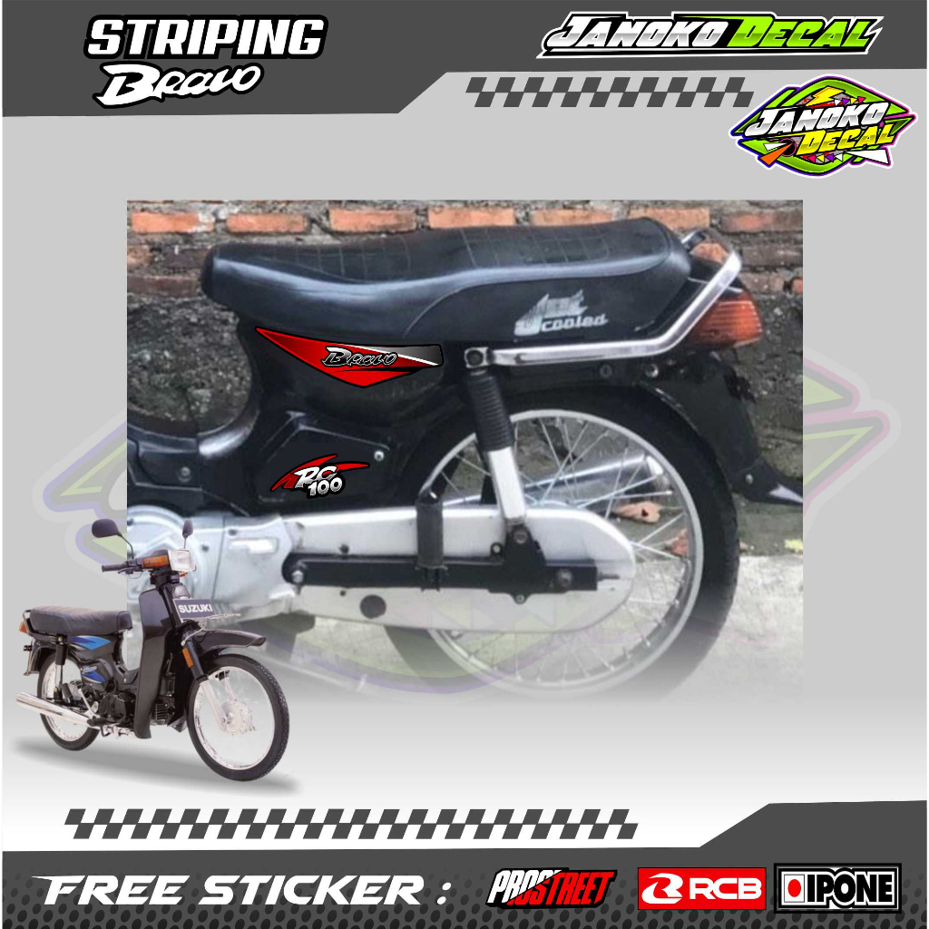 STRIPING VARIASI SUZUKI BRAVO / STICKER LIST SUZUKI BRAVO