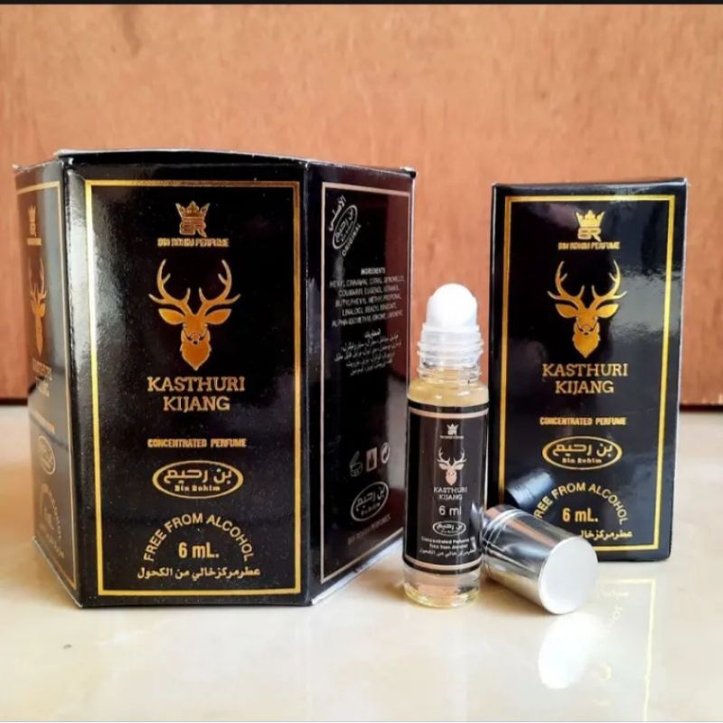 PARFUM KASTURI KIJANG MINYAK WANGI ARAB ROLL ON NON ALKOHOL 6ML 1 BOX ISI 6 PCS