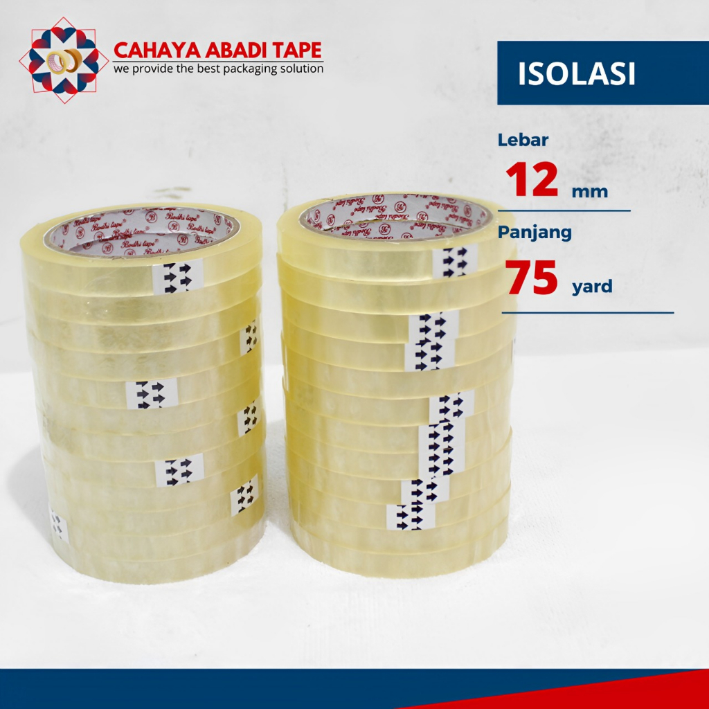 

ISOLASI BODHI 12MM X 75YARD PER SLOP ISI 12PCS