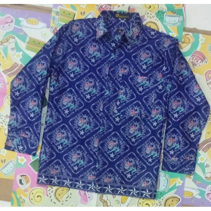 baju batik SMP kota depok lengan panjang