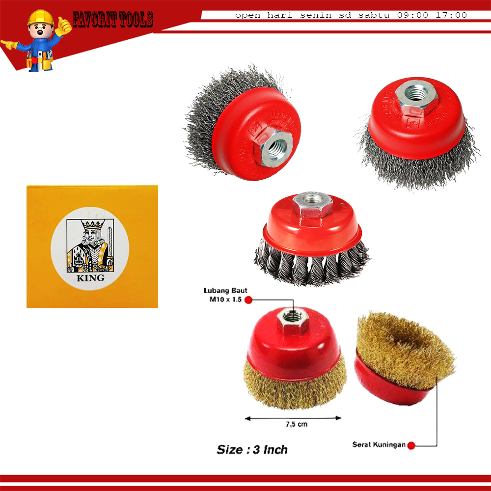 Sikat Mangkok  Cup Brush King