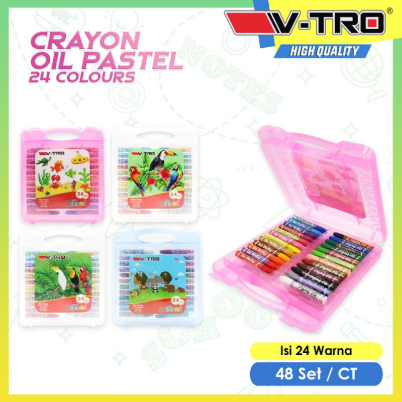 

crayon/oil pastel 24 warna Vtro