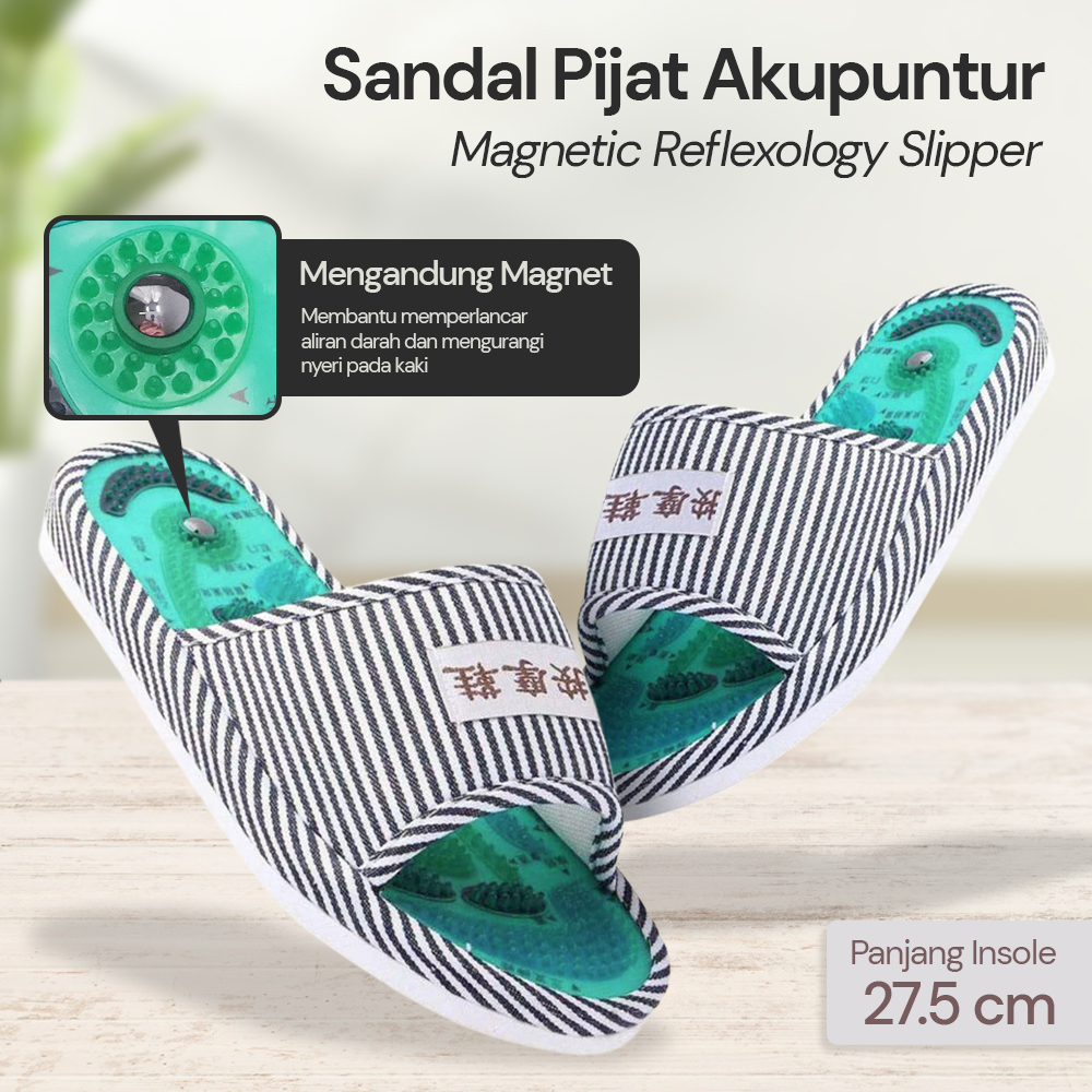Sandal Pijat Akupuntur Magnetic Sandal Kesehatan Reflexology Slipper