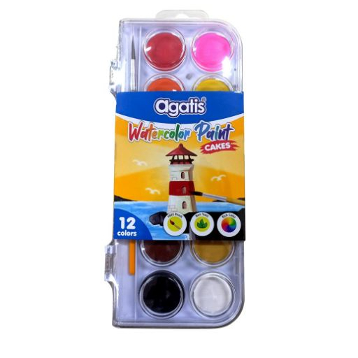 

AGATIS Watercolor Paint Cakes 12 warna