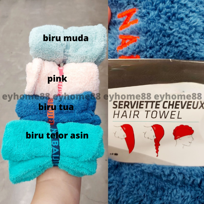 Handuk rambut microfiber handuk kepala hair towel EYO DC5103