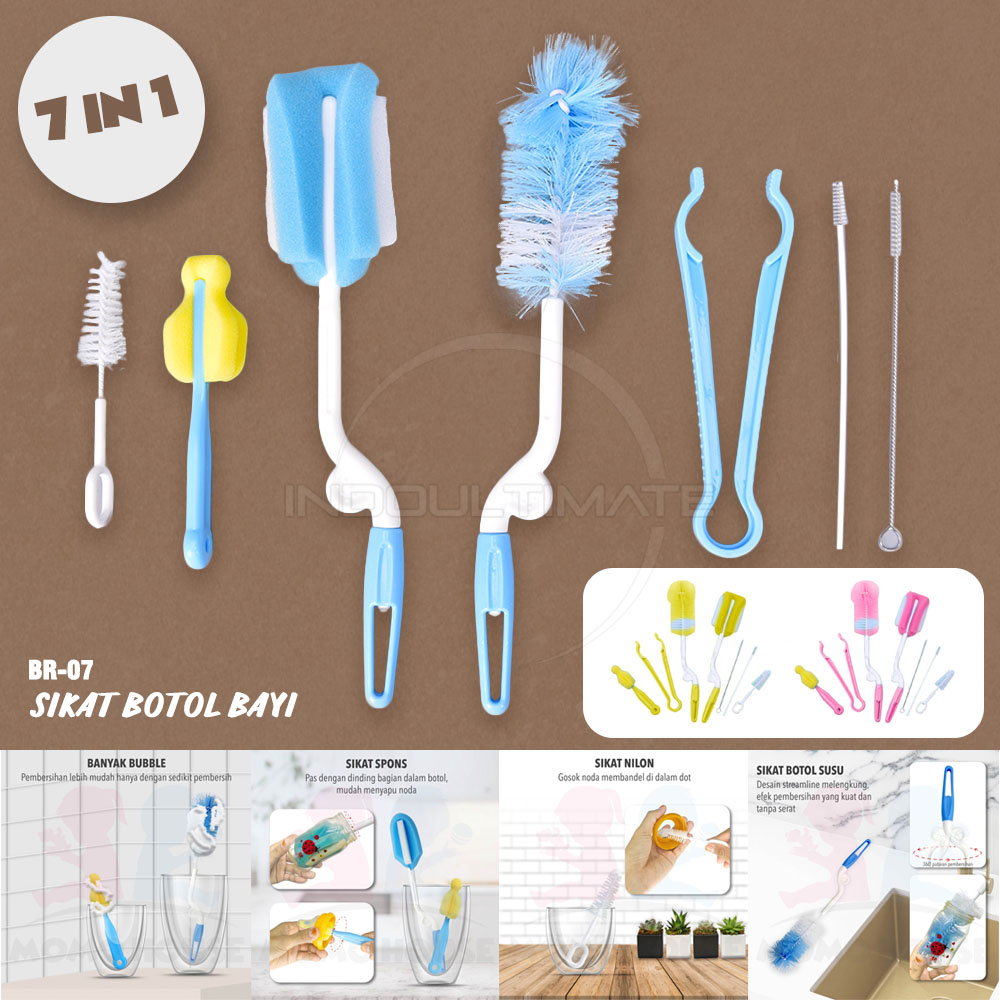 Sikat Botol Susu Bayi Sikat Botol Silikon Sikat Botol Minum Panjang Sikat Spon Pembersih Botol Susu 