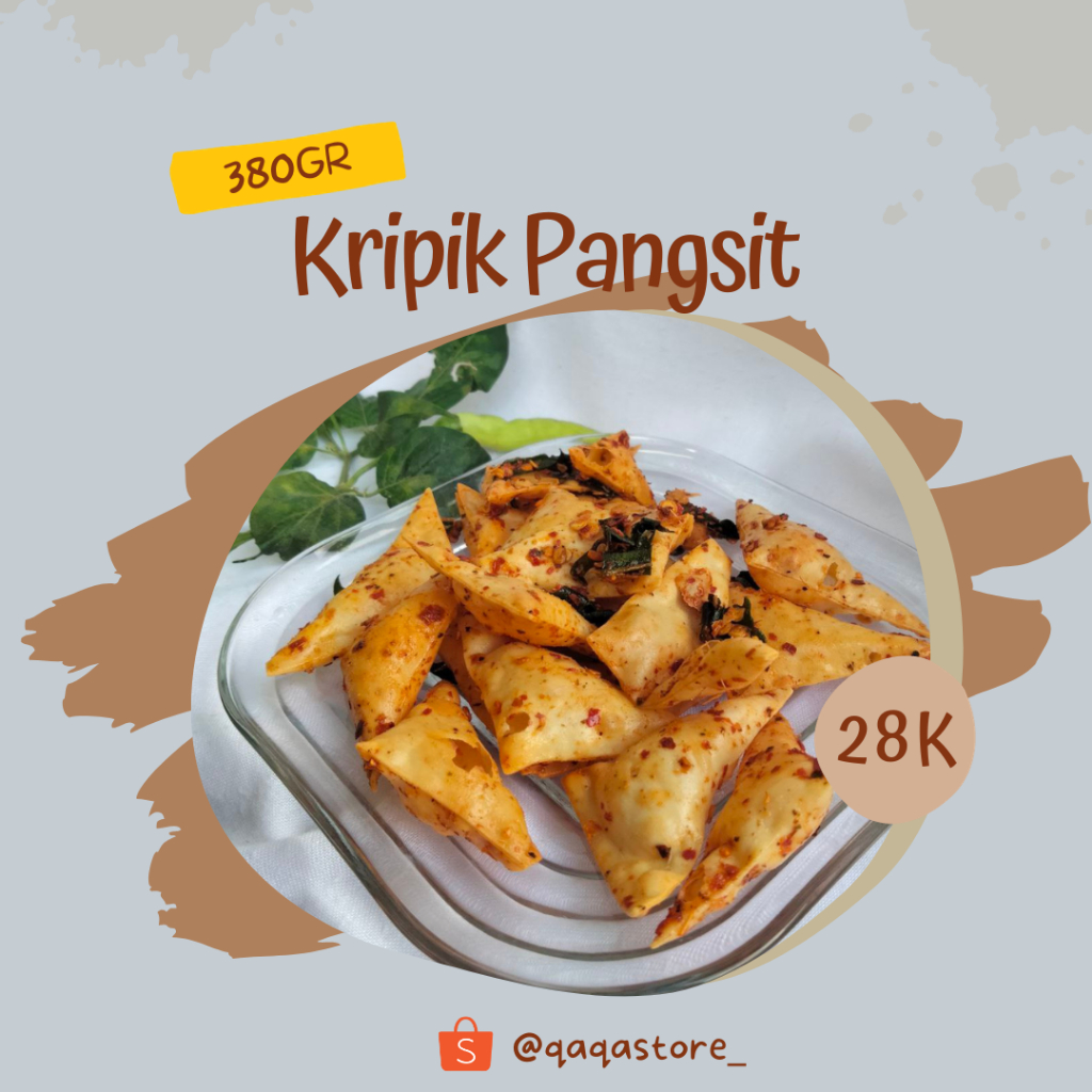 

Keripik Pangsit Rasa Original & Pedas 370gr