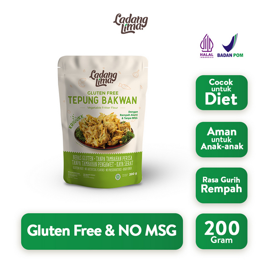 

Ladang Lima Tepung Bakwan 200gr /Tepung Pisang goreng Gluten Free/ tepung