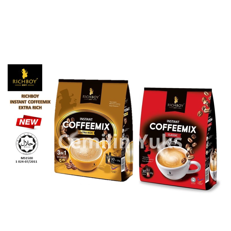 

Richboy Instant Coffeemix Classic 3in1 Instant Coffeemix Extra Rich 3in1