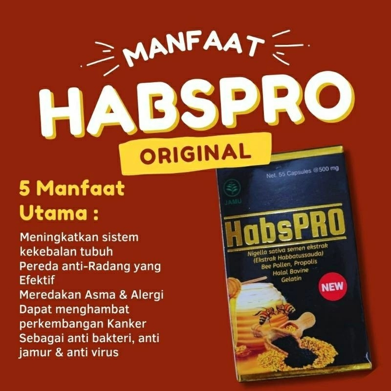 Habspro Obat Herbal 1 Box isi 50 Kapsul