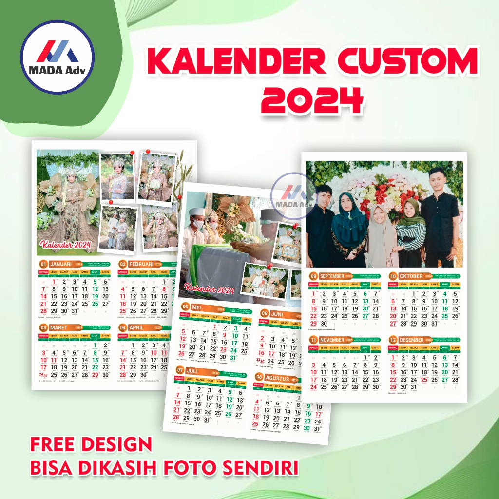 

Kalender 2024 isi 3 Lembar/ Cetak Kalender Foto 2024/ Kalender Custom 2024/ Kalender Foto 2024