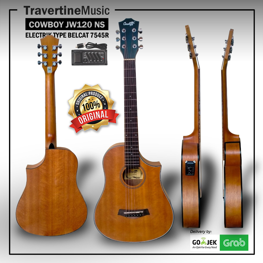 Gitar Akustik Cowboy Original Ukuran 3/4 JW 120 NA NS Murah Senar String
