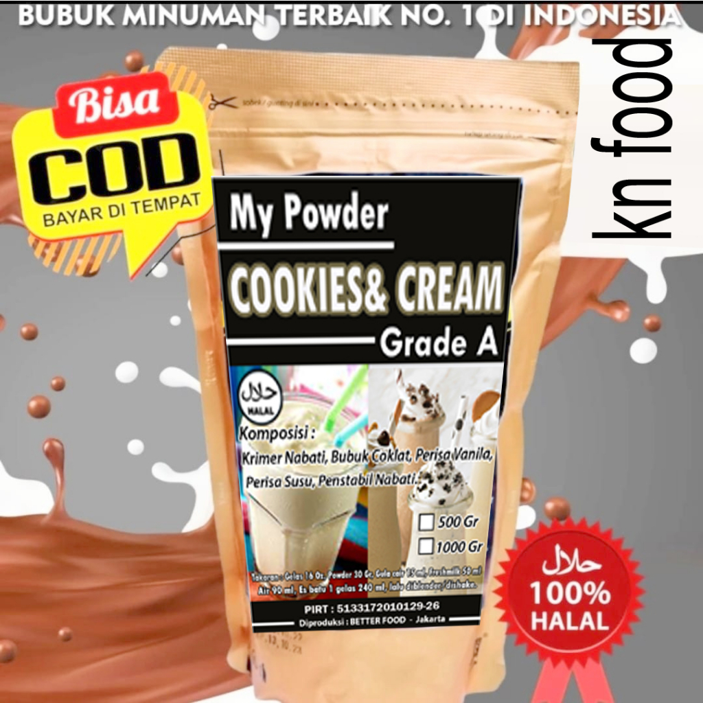 

My Powder Minuman Rasa cookies n cream Grade A 1Kg