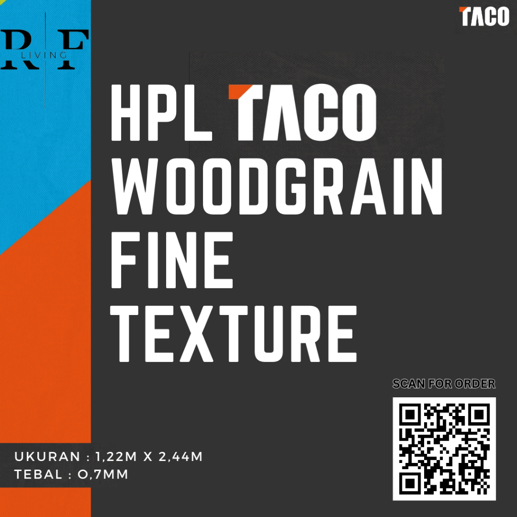 HPL TACO PELAPIS FURNITURE MOTIF KAYU TEKSTUR