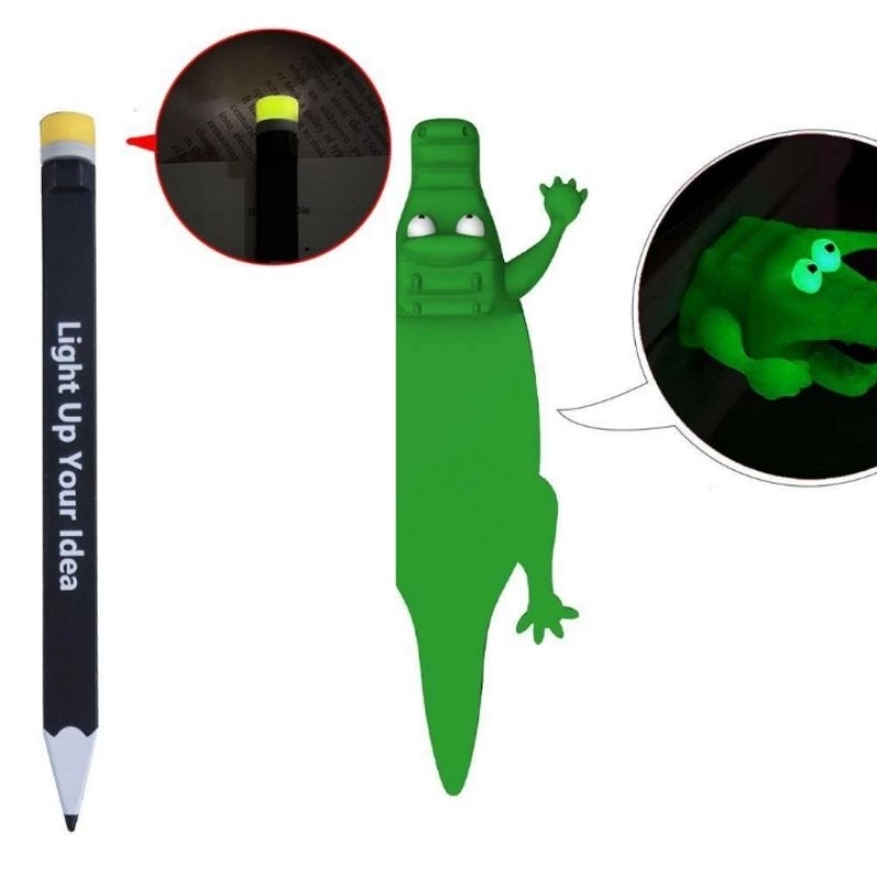 

Pembatas Buku Bookmark Glow in the Dark Lucu Unik Simple Praktis Decor Stationery Serbaguna Multifungsi