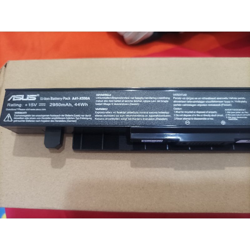 baterai laptop asus A41-X550A a41-x550a hitam