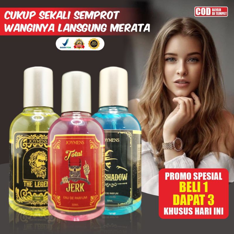 (COD) Beli 1 Dapat 3 Parfum Joymens Series Parfum Pria Tahan Lama Original