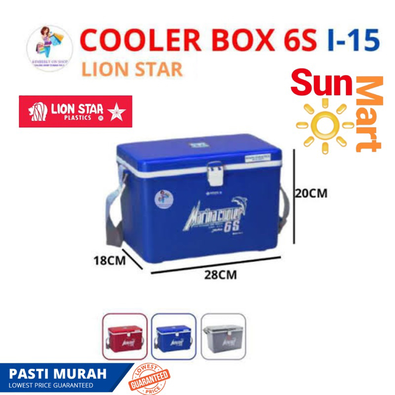 Marina Cooler Box Kotak Box Es 6S Lion star Box Pendingin / Box Kulkas Mini Kotak 6s