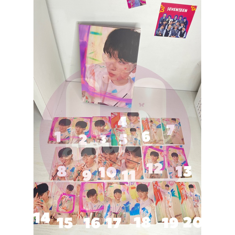 PHOTOCARD SEVENTEEN SCOUPS JEONGHAN JOSHUA JUN HOSHI WONWOO WOOZI DOKYEOM HAO MINGYU SEUNGKWAN VERNO