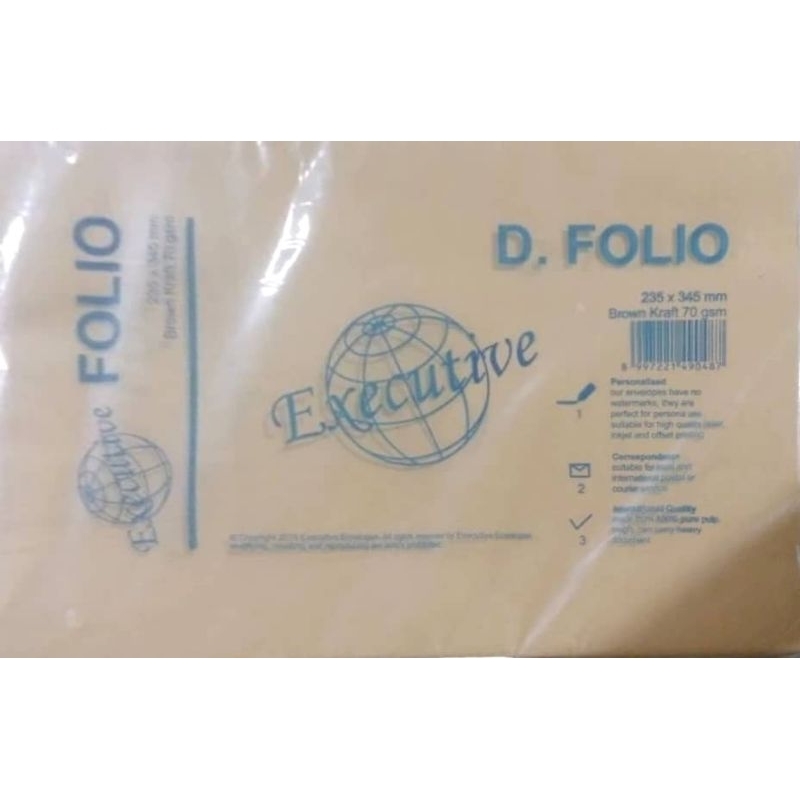 

Amplop Coklat Folio Executive no seal ( pack )