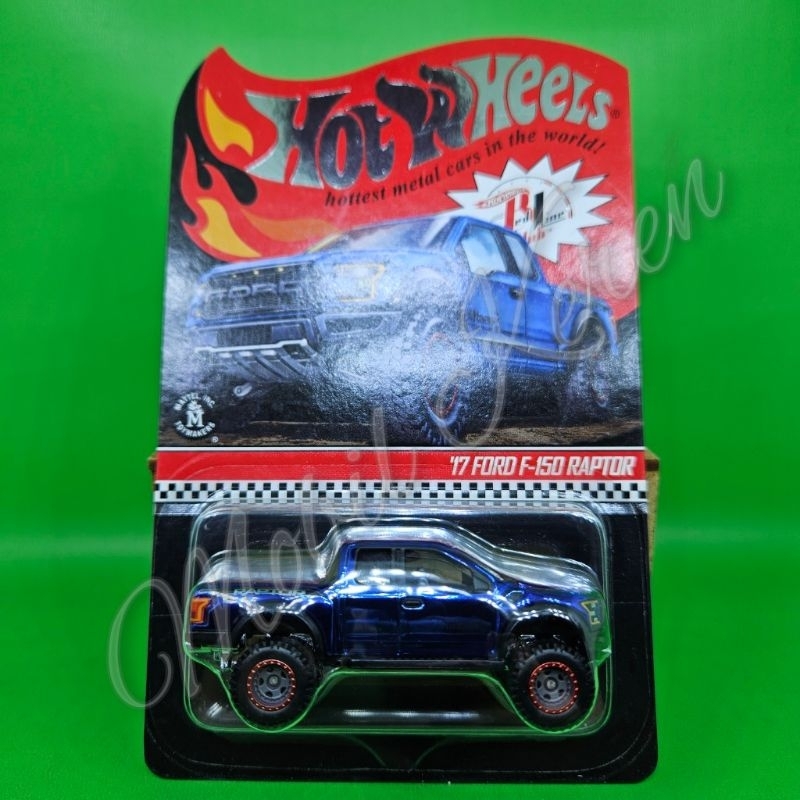 Diecast Hot Wheels RLC 17 Ford F-150 Raptor blue ban karet ultra low number