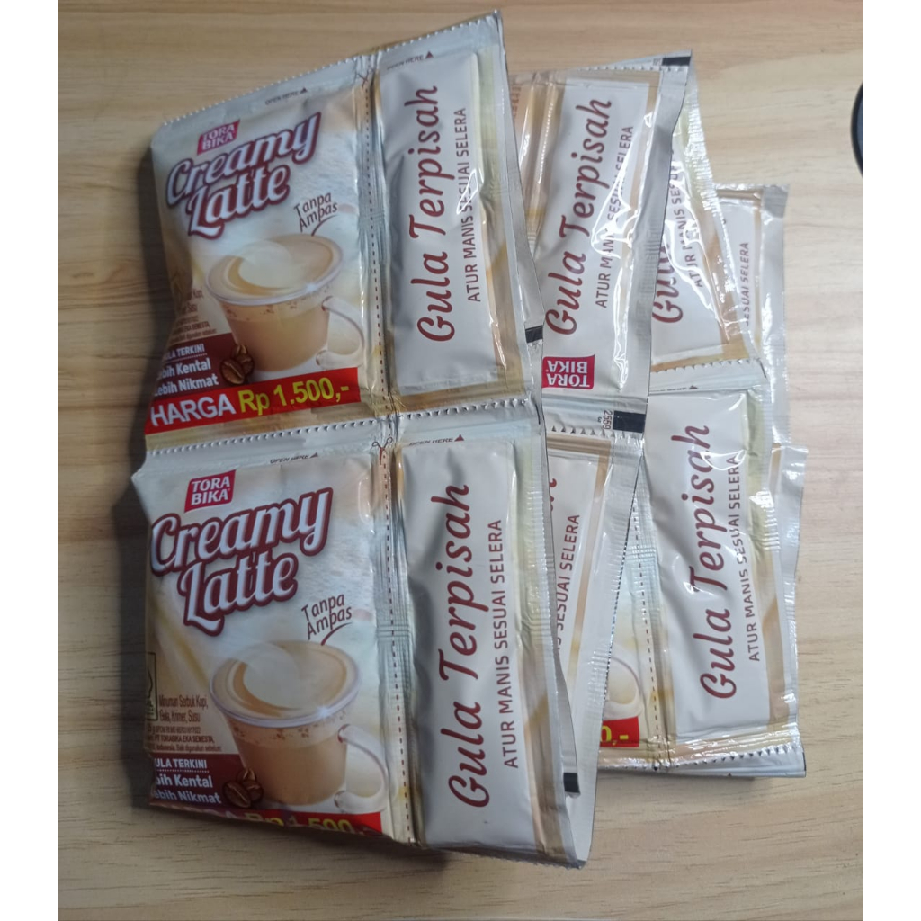 

Torabika Creamy latte 25gram 1 renceng 10 sachet