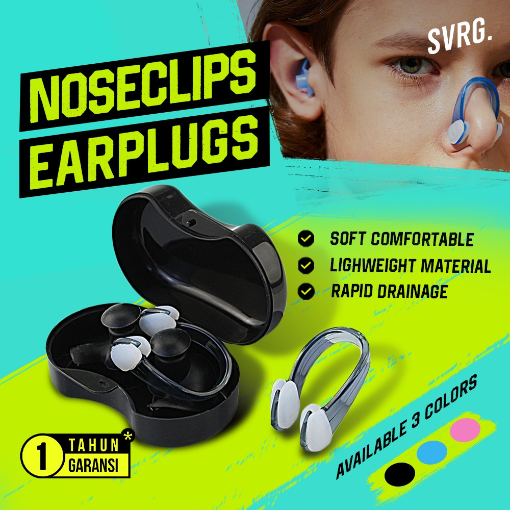 SVRG. Nose Clip & Ear Plug Renang - Penutup Hidung dan Telinga - Swim