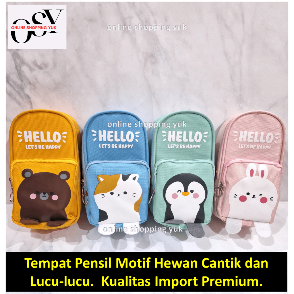 

TEMPAT PENCIL KOREA MOTIF HEWAN ADA KAKINYA LUCU IMUT , KAPASITAS BESAR JUMBO , BAHAN KUAT