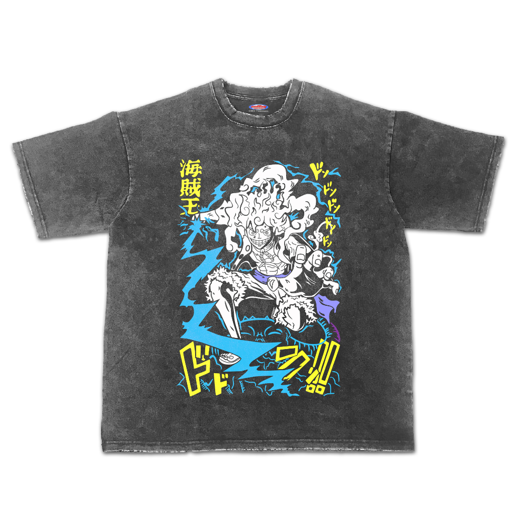 kaos one piece gear 5 oversize sandwash one piece t-shirt