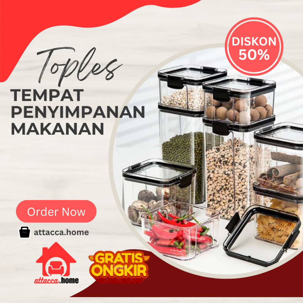 Toples Penyimpanan Snack Makanan Kue Kering Lebaran  Plastik Bening Aesthetic Unik Dan Cantik Jumbo 