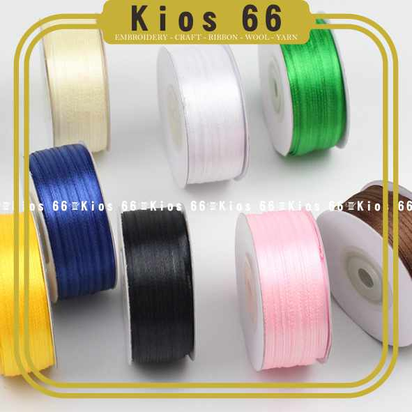 

Kios 66 - Pita Satin 2.5mm 1/8Inch Pita Buket Bunga Hampers Parsel Kado