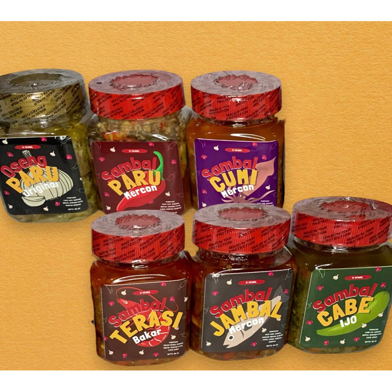 

Si Gembil Aneka Sambal Cumi, Jambal, Paru, Ijo, Terasi 180gr