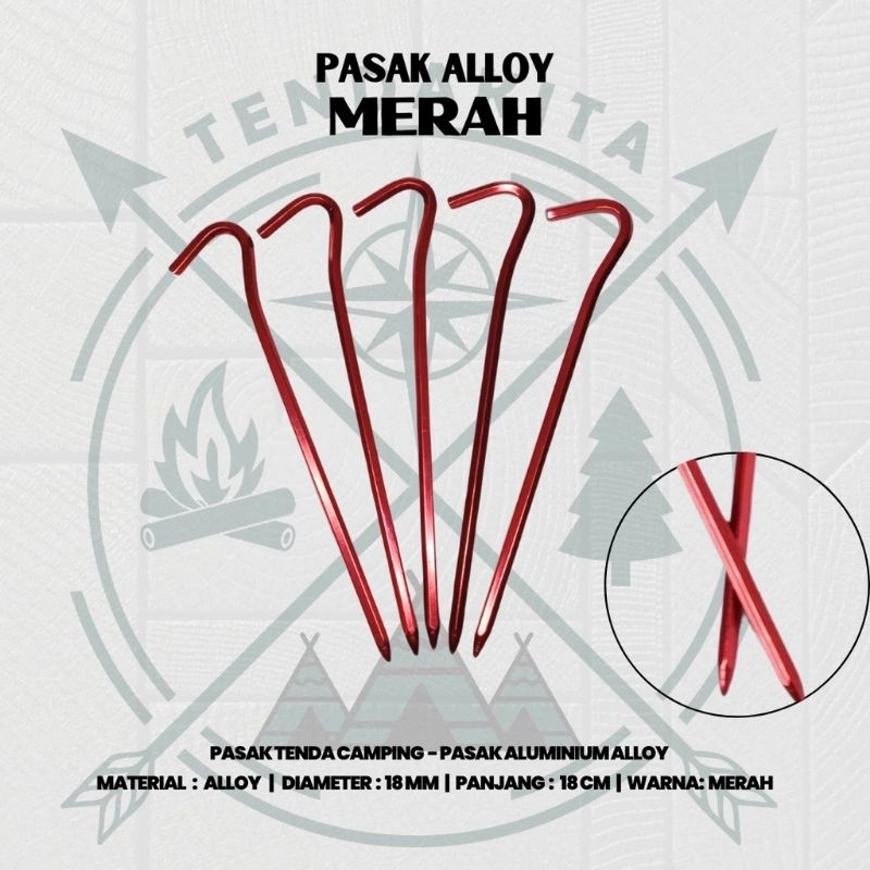 Pasak Temda Alloy | Pasak Tenda Hexagonal | Pasak Tenda Aluminium Alloy