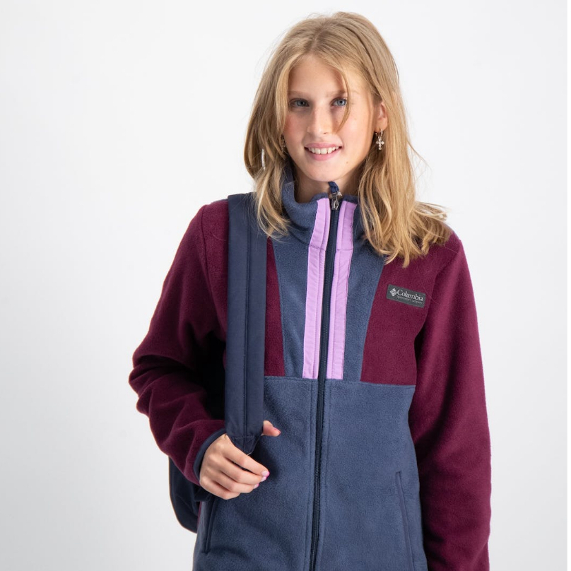 Jaket Columbia Original Columbia Back Bowl Full Zip Fleece Polar Inner Gunung Hiking Daily Treaking 