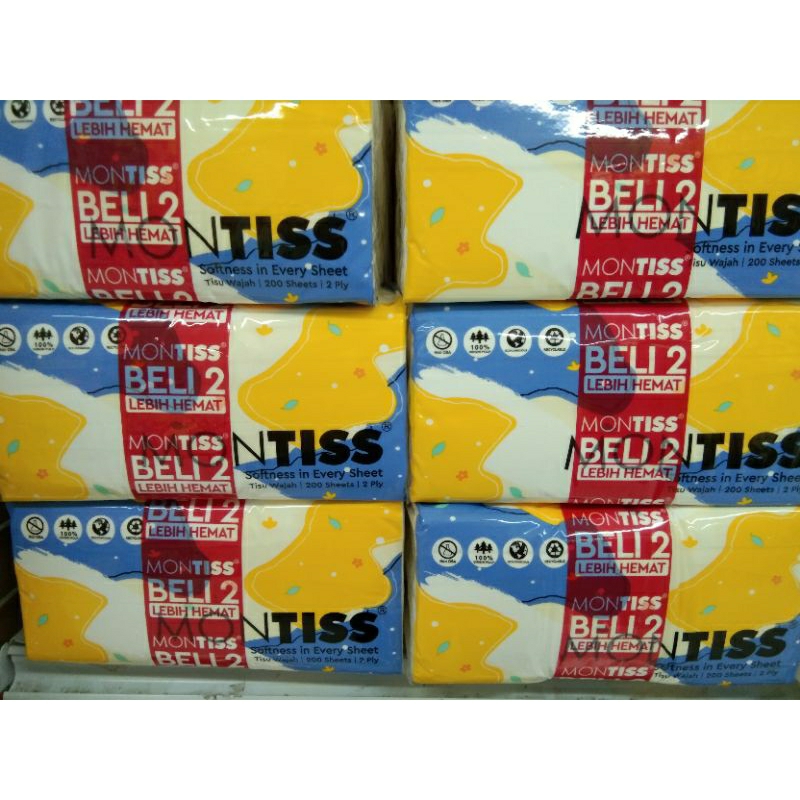 tisu montiss facial 200"+200"