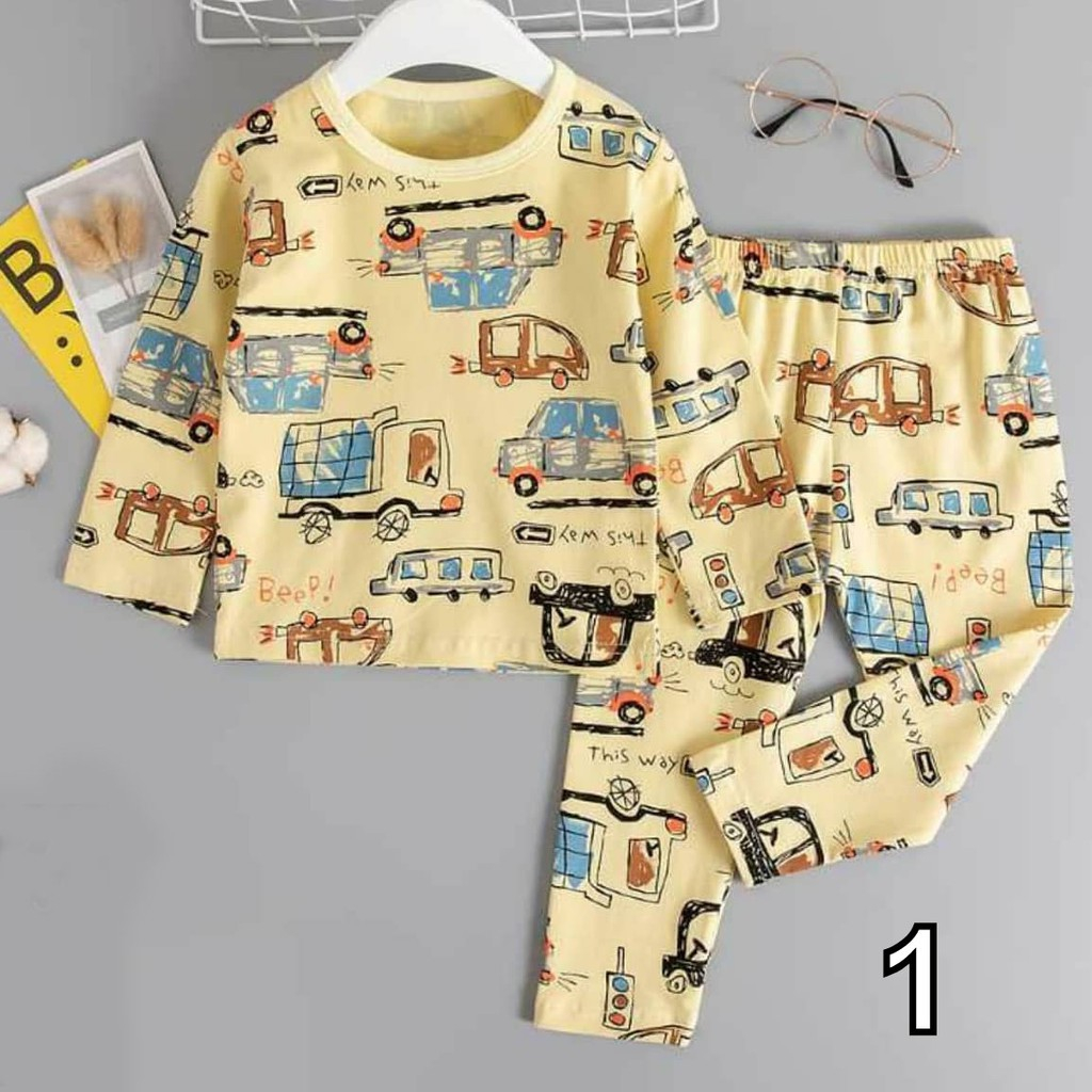 SETELAN PIYAMA ORGANIK ANAK HP PP IMPORT BRAND GAJAH MUPOOYIN SOZB IMPOR PREMIUM BAJU TIDUR PENDEK P