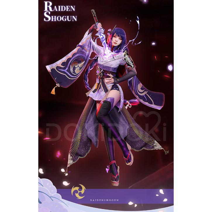 Raiden Shogun Baal Cosplay Game Genshin Impact Cosplay Costume Shogun Baal Costume Raiden Ei Hallowe