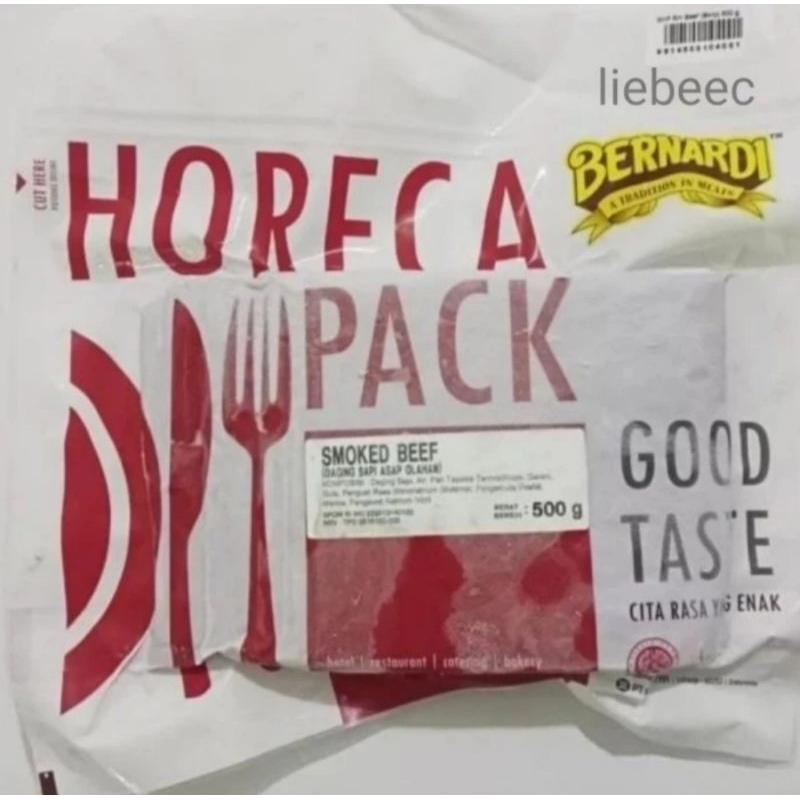 

BERNARDI Smoked Beef Horeca pack 500gr | Kotak 500 gr